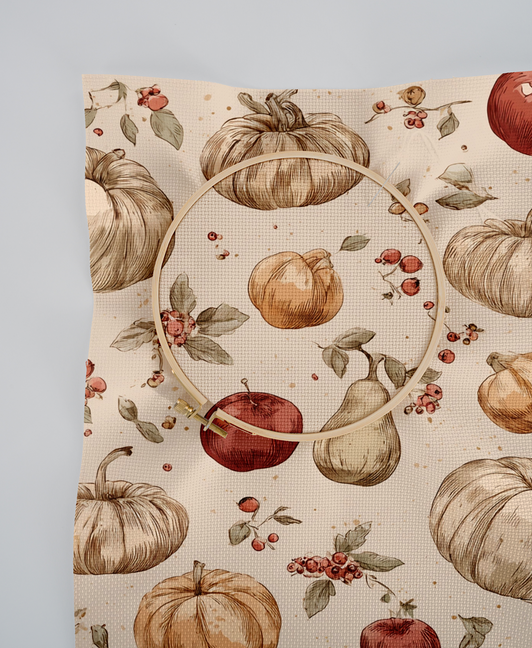 Pumpkin Harvest Cross Stitch Fabric