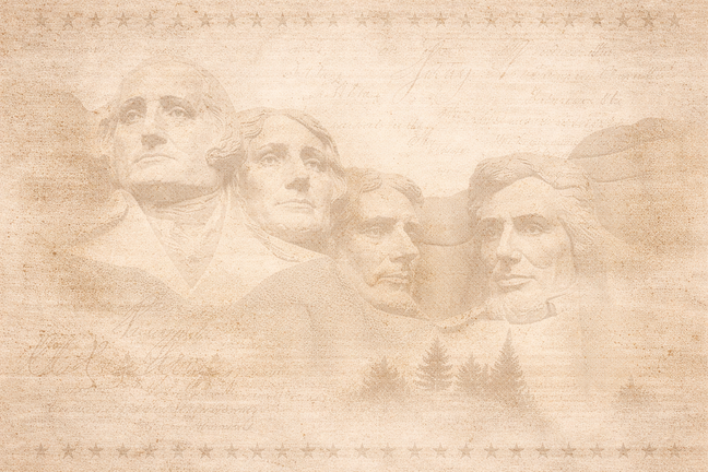 Founding Fathers Cross Stitch Fabric