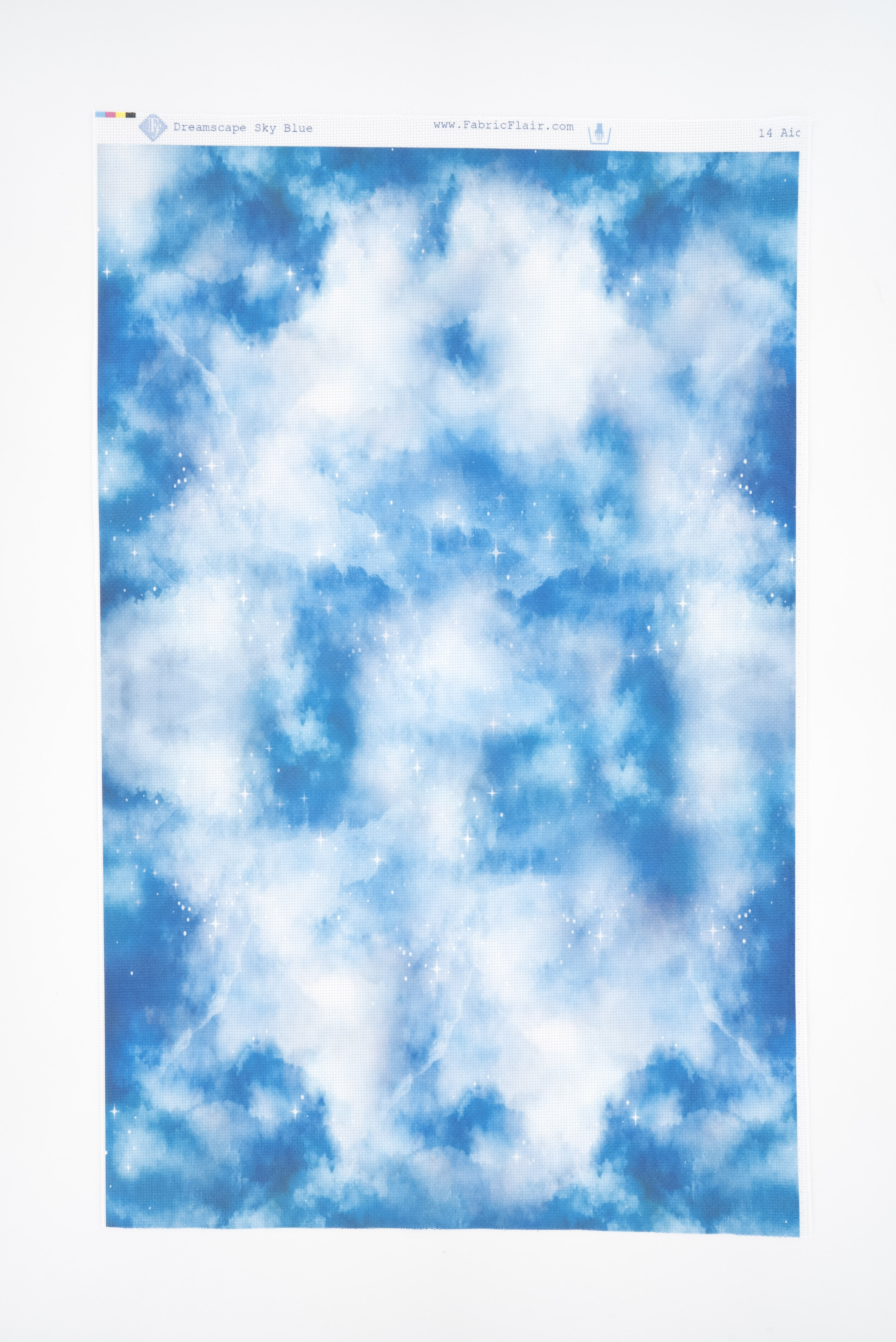 Dreamscape Sky Blue Cross Stitch Fabric - Fabric Flair