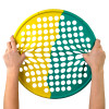 CanDo Web Hand Multi-Resistance Exerciser, X-Light/Medium, 14 inch Diameter - Yellow/Green.
