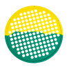 CanDo Web Hand Multi-Resistance Exerciser, X-Light/Medium, 14 inch Diameter - Yellow/Green.