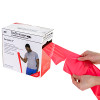 CanDo Low Powder Exercise Band, 100-Yard Roll, Perforated, Light - Red.