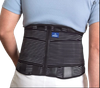 Actimove Sports Edition Back Support 4 Stays Adjustable Double Layer Compression, Black, Small.