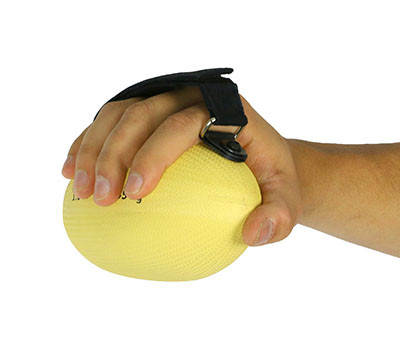 CanDo Handy Ball with Adjustable Strap, 1 lbs - Tan.