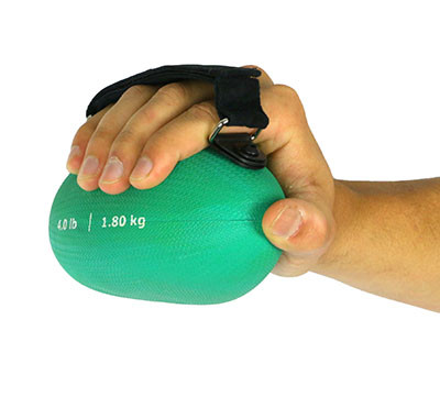 CanDo Handy Ball with Adjustable Strap, 4 lbs - Green.