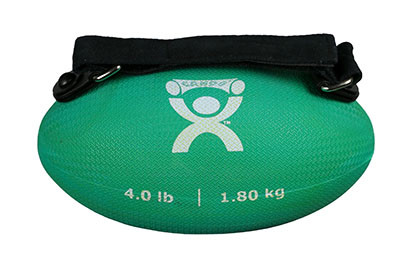 CanDo Handy Ball with Adjustable Strap, 4 lbs - Green.
