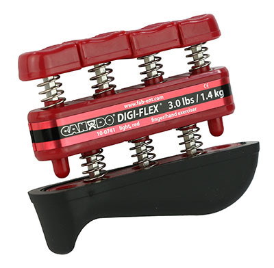 CanDo Digi-Flex Hand/Finger Exerciser, 3 lbs - Red.