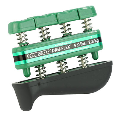 CanDo Digi-Flex Hand/Finger Exerciser, 5 lbs - Green.