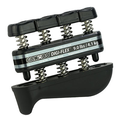 CanDo Digi-Flex Hand/Finger Exerciser, 9 lbs - Black.