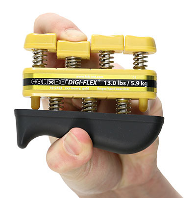 CanDo Digi-Flex Hand/Finger Exerciser, 13 lbs - Gold.
