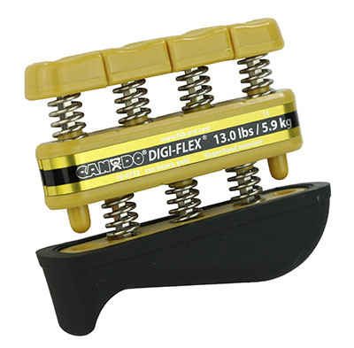 CanDo Digi-Flex Hand/Finger Exerciser, 13 lbs - Gold.