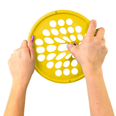 CanDo Extension/Flexion Web, Small, X-Light, 7 inches - Yellow.