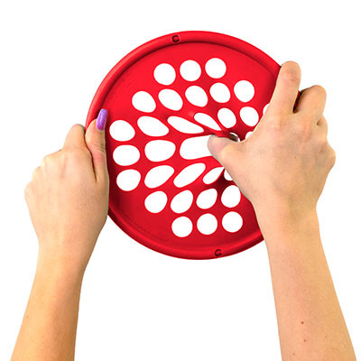 CanDo Extension/Flexion Web, Small, Light, 7 inches - Red.