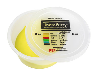 CanDo Theraputty Exercise Material, X-Soft, Yellow - 2 oz.