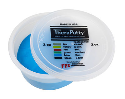 CanDo Theraputty Exercise Material, Firm, Blue - 2 oz.