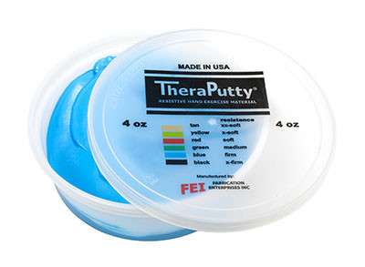 CanDo Theraputty Exercise Material, Firm, Blue - 4 oz.
