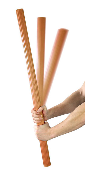 CanDo Twist-Bend-Shake Flexible Exercise Bar, 36 inches, XX-Light - Tan.