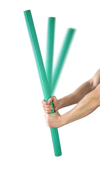 CanDo Twist-Bend-Shake Flexible Exercise Bar, 36 inches, Medium - Green.
