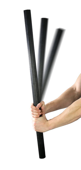 CanDo Twist-Bend-Shake Flexible Exercise Bar, 36 inches, X-Heavy - Black.