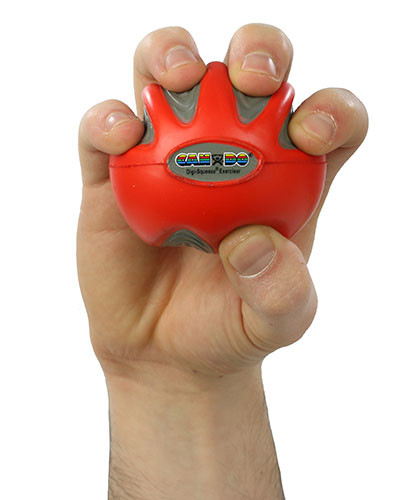 CanDo Digi-Squeeze Hand Exerciser, Small, Light - Red.