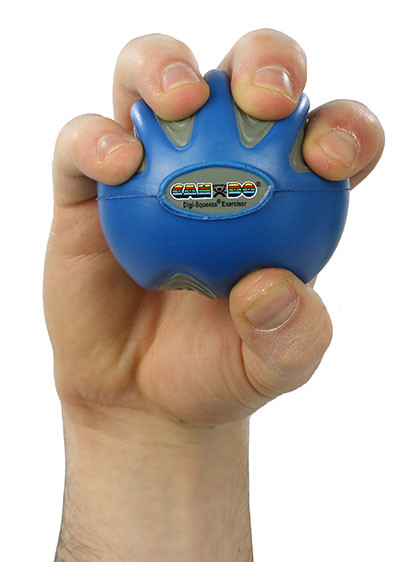 CanDo Digi-Squeeze Hand Exerciser, Small, Firm - Blue.