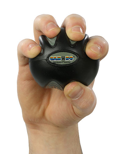 CanDo Digi-Squeeze Hand Exerciser, Small, X-Firm - Black.