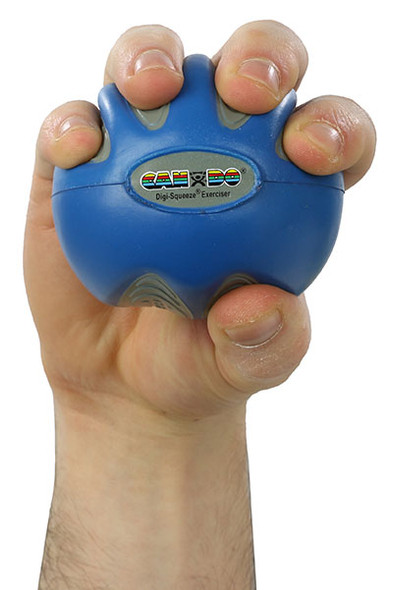 CanDo Digi-Squeeze Hand Exerciser, Medium, Firm - Blue.