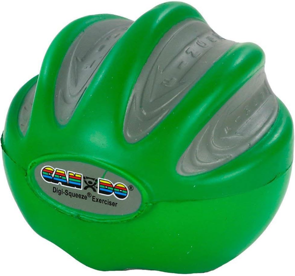 CanDo Digi-Squeeze Hand Exerciser, Large, Moderate - Green.