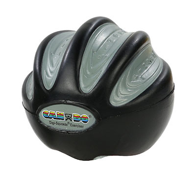 CanDo Digi-Squeeze Hand Exerciser, Large, X-Firm - Black.