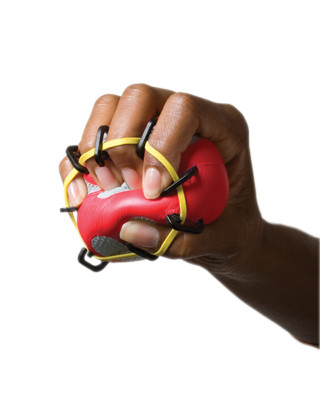 CanDo Digi-Extend n' Squeeze Hand Exerciser, Medium, Light - Red.