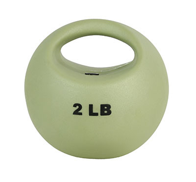 CanDo One Handle Medicine Ball - 2lbs - Tan.