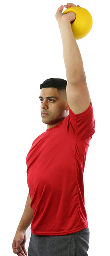 CanDo One Handle Medicine Ball - 6lbs - Red.