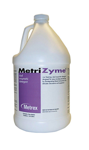 MetriZyme Highly Concentrated Dual Enzymatic Detergent - 1 Gallon.