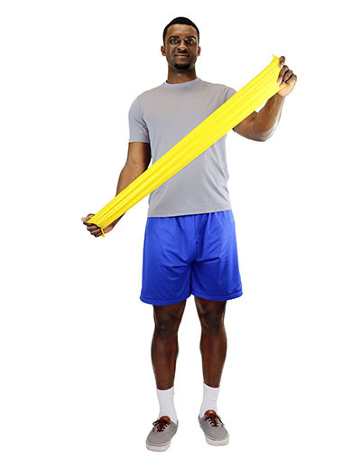 CanDo Low Powder Pre-cut 5 foot Exercise Bands, X-Light - Yellow - 30/BX.