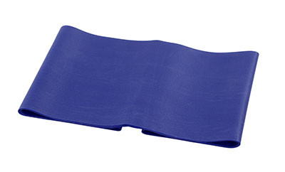 CanDo Low Powder 4 Foot Pre-Cut Exercise Bands, Heavy - Blue.