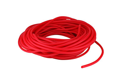 CanDo Low Powder Exercise Tubing, 100-Foot Dispenser Roll, Light - Red.