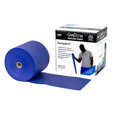 CanDo Latex Free Exercise Bands, Heavy, Blue.