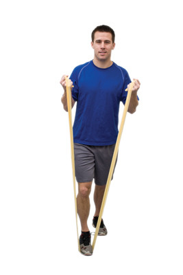 Val-u-Band Resistance Bands, 50-YRD Dispenser Roll, Latex-Free, Level 1/7 - Peach.