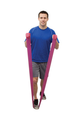 Val-u-Band Low Powder Exercise Band, Level 5/7, X-Heavy, Plum.