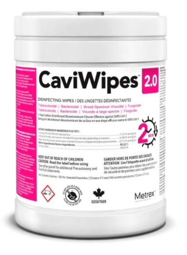 CaviWipes 2.0 Disinfecting Towelettes (6x6.75 inch).