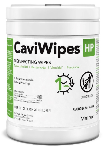 CaviWipes HP Surface Disinfectant Wipe Regular.