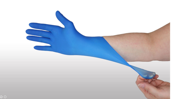 Pulse LOGIC Blue Nitrile Exam Gloves, Medium, Thinfilm, Powder Free - 300/BX.