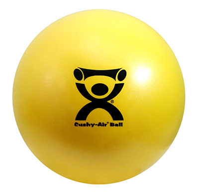 CanDo Cushy-Air InFlatable Hand Exercise Balls, 10 inches (25cm), Yellow.