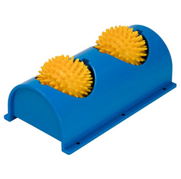 Point Relief Manual Foot Massage with Two Rotating Spiky Massage Balls 14 x 6 x 8 inches.