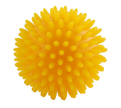 CanDo Massage Ball With Bumpy Texture, Yellow 8cm (3.2 inches).