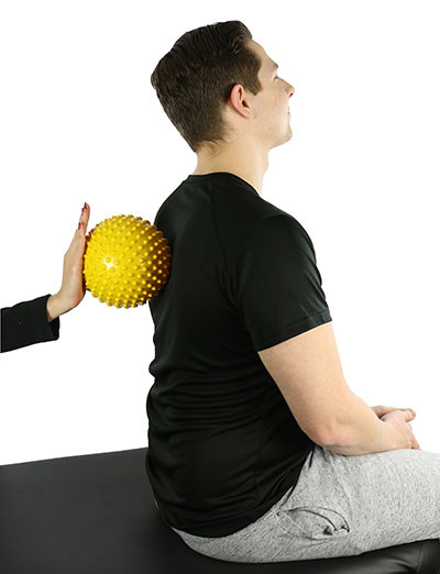 CanDo Massage Ball With Bumpy Texture, Yellow, 15cm (6 inches).