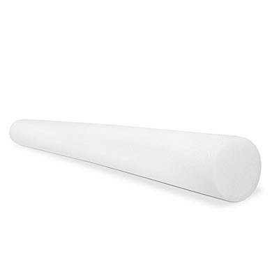 CanDo PE Foam Roller, White Round, 3x36 inches.
