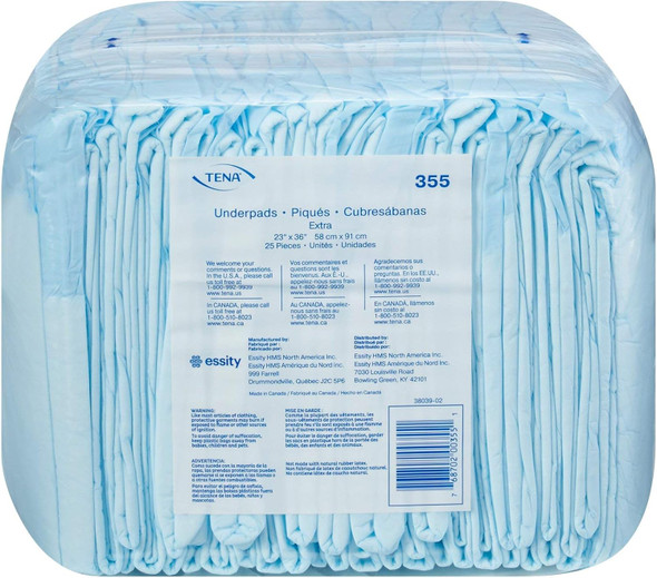 Tena Disposable Underpad, 23x36 inches (58 x 91cm), Blue - 25/PK.