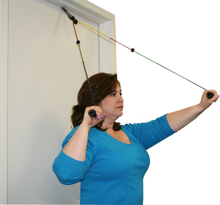 CanDo Single Pulley with Door Disc, Exercise Visualizer Colour System.