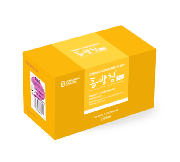 Dongbang Spring Acupuncture Needles, Patient Friendly, Single, #5, 0.25x15mm (1/2") - 100/BX.